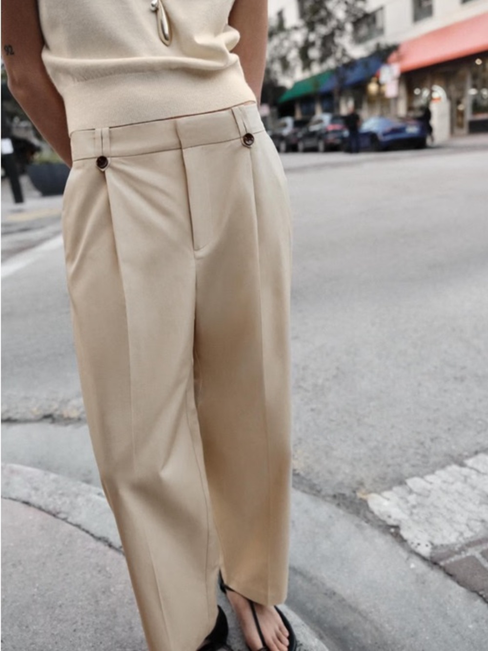 Zara straight leg chino pants 4387/064/711 SAND